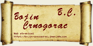 Bojin Crnogorac vizit kartica